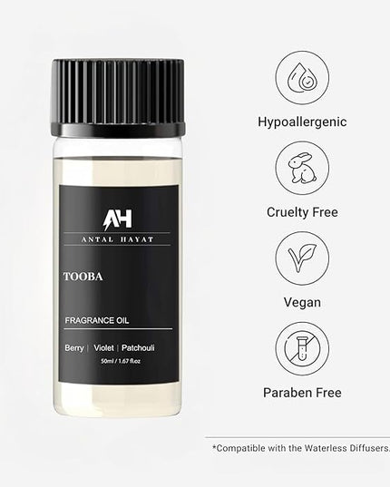 Hotel Scents Diffuser Tooba Oil 50ml - Inspired by La Vie Est Belle Perfume - Berry, Patchouli & Violet - Home Luxury Scent Oil for Waterless & Ultrasonic Diffuser - Premium Fragrance Oil