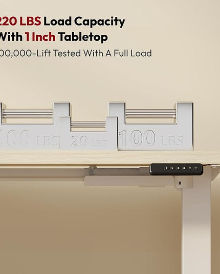 SANODESK L Shaped Electric Standing Desk with Drawer, 71 Inch Ergonomic Adjustable Height Desk with Storage, Corner Desk Sit Stand up Computer Table for Work Office Home, Maple