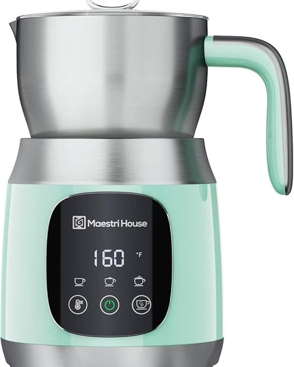 Maestri House Milk Frother, 21OZ Variable Temp and Froth Thickness Milk Frother and Steamer, Smart Touch Control Milk Warmer, Dishwasher Safe, Memory Function for Latte Cappuccino Hot Chocolate