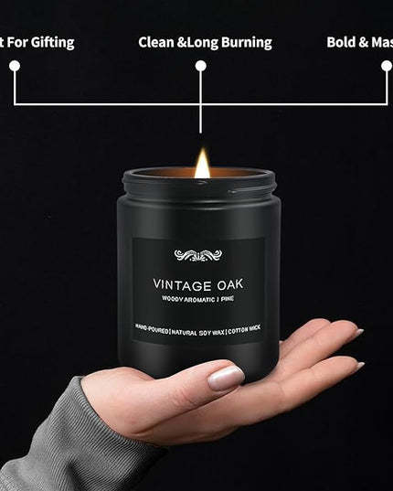 6 Pack Candles for Home Scented Aromatherapy Candles Gifts Set for Mens, Men Candle Set, 42 oz 300 Hour Long Lasting Candles Gifts for Men Birthday, Christmas