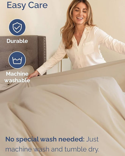 Extra Deep Twin XL Sheet Set - 4 Piece Breathable & Cooling Sheets - Hotel Luxury Bed Sheets Set - Easy & Secure Fit - Soft, Wrinkle Free & Comfy Sheets Set - Wheat Sheet Set with Extra Deep Pockets