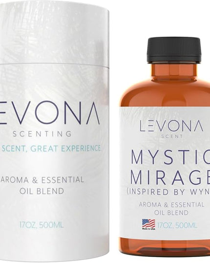 Levona Scent Essential Oil - Fresh Aroma for Home, Office, Hotel & Spa, Ideal for Humidifiers & Diffusers, Hotel Fragrance with Lemon & Green Melon - 500ml / 17 fl oz, Mystic Mirage