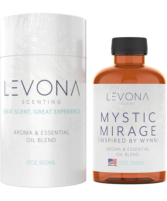 Levona Scent Essential Oil - Fresh Aroma for Home, Office, Hotel & Spa, Ideal for Humidifiers & Diffusers, Hotel Fragrance with Lemon & Green Melon - 500ml / 17 fl oz, Mystic Mirage