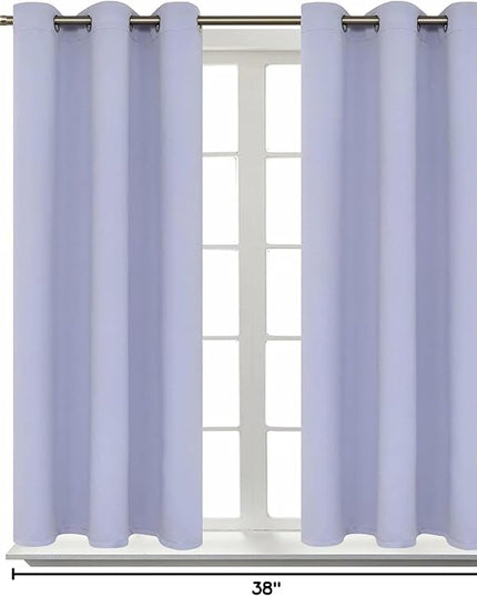 BGment Room Darkening Curtains 54 Inches Long - Grommet Thermal Insulated Drapes Window Treatment Curtains for Bedroom, 2 Panels, 38 x 54 Inch, Lavander