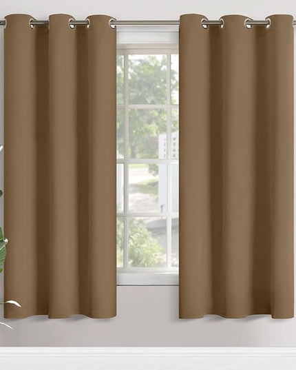 YoungsTex Blackout Curtains 72 Inches Length 2 Panels for Living Room Window - Thermal Insulated Drapes with Grommet Room Darkening for Bedroom, Taupe, 42 x 72 Inch