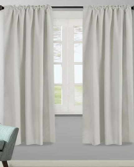 H.VERSAILTEX Blackout Curtains Thermal Insulated Window Treatment Panels Room Darkening Blackout Drapes for Living Room Back Tab/Rod Pocket Bedroom Draperies (2 Panels, Pale Oak, 52 x 72 Inch)