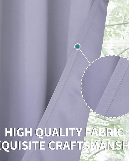 BGment Room Darkening Curtains 63 Inches Long - Grommet Thermal Insulated Drapes Window Treatment Curtains for Bedroom, 2 Panels, 42 x 63 Inch, Lavander