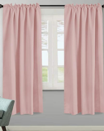 H.VERSAILTEX Blackout Curtains Thermal Insulated Window Treatment Panels Room Darkening Blackout Drapes for Living Room Back Tab/Rod Pocket Bedroom Draperies (2 Panels, Baby Pink, 52 x 72 Inch)
