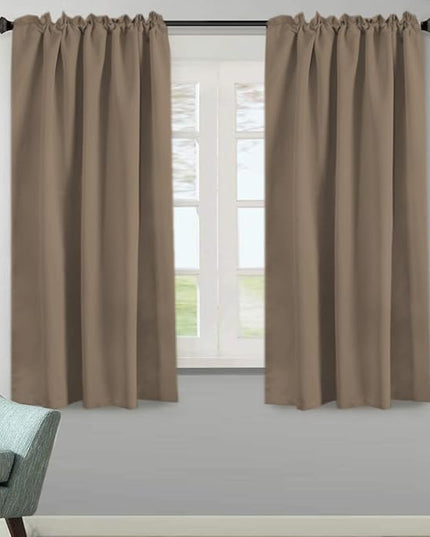 H.VERSAILTEX Blackout Curtains Thermal Insulated Window Treatment Panels Room Darkening Blackout Drapes for Living Room Back Tab/Rod Pocket Bedroom Draperies (2 Panels, Macchiato, 52 x 63 Inch)
