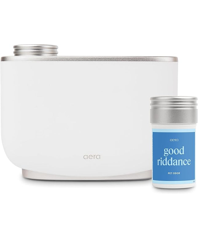 Aera Essential Oil Fragrance Diffuser + Good Riddance Scent Bundle for Large Rooms (500–1000 Sq Ft), Alexa Compatible + App Controlled Aromatherapy Waterless Diffuser – Hypoallergenic & Pet Safe