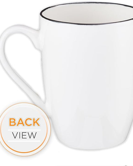 Christian Art Gifts Microwave & Dishwasher Safe Encouraging Ceramic Coffee & Tea Mug for Women & Men: It is Well With My Soul Inspirational Non-toxic Novelty Heart Beverage Cup, White & Black, 12 oz.