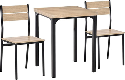 Small Space Dining Table Set for 2 Modern Kitchen Table and Chairs Compact Design Ideal for Apartments and Breakfast Nooks