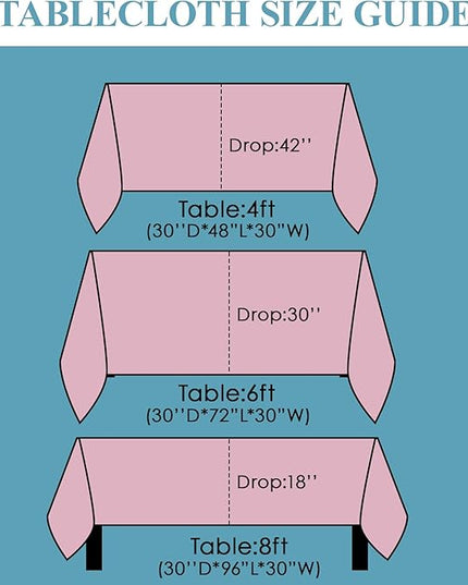 VidaFete 2 Pack 90 * 132inch Rectangle Table Cloth Polyester, Stain Wrinkle Resistant Polyester Dining Table Cover for Kitchen Dinning Party Wedding Rectangular Table Buffet Decoration(Pink)