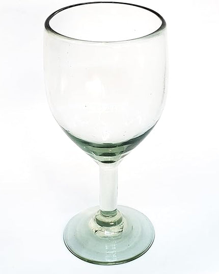 Clear 13 oz Wine Glasses (set of 6), Recycled Glass, Lead-free, Toxin-Free (13 oz Wine)