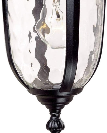 John Timberland Bellagio European Outdoor Wall Light Fixture Black Aluminum Metal 16.5" Clear Hammered Glass Decor for Exterior House Porch Patio Outside Deck Garage Yard Front Door Garden Home