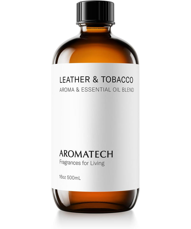 AromaTech Leather & Tobacco Aroma Oil for Scent Diffuser - 500 Milliliter