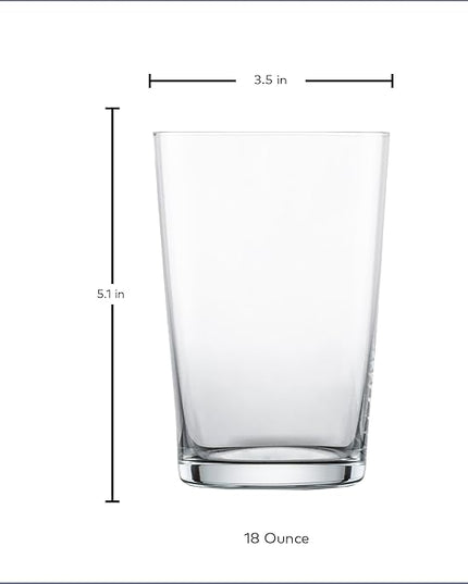 SCHOTT ZWIESEL Basic Bar Allround Tumbler 18 Ounce (Set of 6), Drinking Glasses for Every Day, Dishwasher-Safe Tritan Crystal Glasses, Made in Germany
