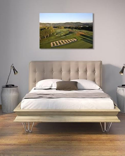 Oakmont Country Club Golf Courses Wall Art for Living Room Bedroom Bathroom Home Decorations Golf Art Golf Course Picture Poster Framed Artwork Canvas Prints Ready to Hang(28''H x 44''W)