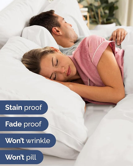 Extra Deep Twin XL Sheet Set - 4 Piece Breathable & Cooling Sheets - Hotel Luxury Bed Sheets Set - Easy Fit - Soft, Wrinkle Free & Comfy Sheets Set - Antique White Sheet Set with Extra Deep Pockets