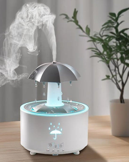 Essential Oil Diffuser for Home, Bedroom Humidifiers, Air Scent Aroma Aromatherapy Ultrasonic Humidifier Machine Timer Small Mini difusor de Aromas para casa Living Room Office Decor Gifts Raindrop