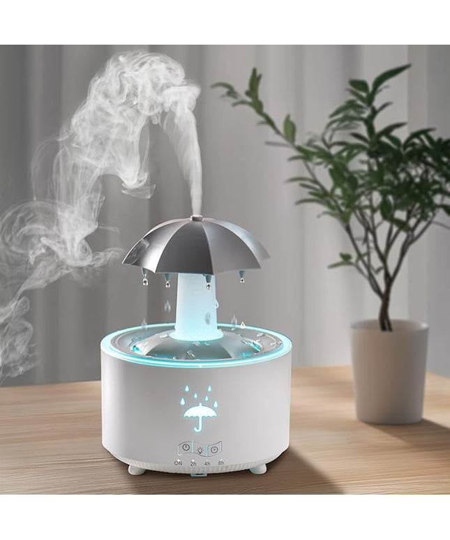 Essential Oil Diffuser for Home, Bedroom Humidifiers, Air Scent Aroma Aromatherapy Ultrasonic Humidifier Machine Timer Small Mini difusor de Aromas para casa Living Room Office Decor Gifts Raindrop