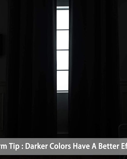 Yakamok Light Blocking Window Blackout Curtains Thermal Insulated Room Darkening Drapes for Bedroom,Solid Grommet Top Window Panels, 52x54 Inch, Burgundy Red, 2 Panels