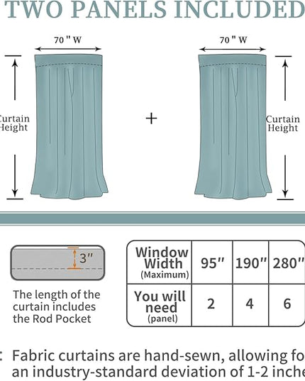 BGment Natural Camel Elegant Blackout Curtains - (70 x 84 inch) Rod Pocket and Back Tab Thermal Insulated Room Darkening Curtains for Living Room, 2 Window Curtain Panels