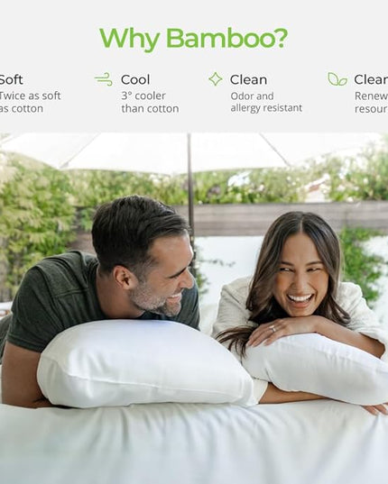 Cariloha Aloha Soft Down Alternative Pillow | White | King | 38" x 20" | 100% Down Alternative Fill with 100% Viscose Cover