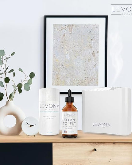 Levona Scent Essential Oils - Scents for Home, Hotel & Office Use - Perfect for Home Diffuser & Humidifiers - Aroma Fragrance Oil, Ideal for Massage, Relaxation, and Spa - Born to Fly, 120ml
