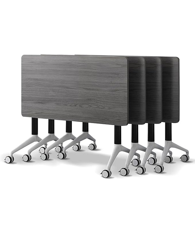 Conference Room Table with Flip-Top Design for Dynamic Meetings, Business Table Computer Desk with Heavy-Duty Frame,Foldable Seminar Meeting Tables for Home Office (4, B, 70.8IN)