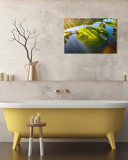 Island Golg Hole in Arizona Wall Art for Living Room Bedroom Bathroom Home Decoraitons Golf Course Picture Poster Framed Artwork Canvas Prints Ready to Hang(28''H x 44''W)