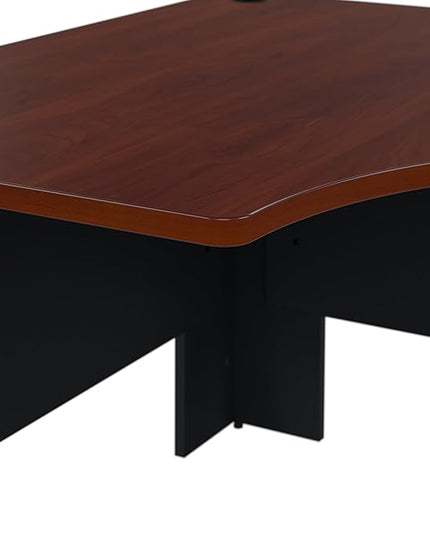 Bush Business Furniture Series A 48W Corner Desk in Hansen Cherry and Galaxy, Small Computer Table for Home or Professional Office
