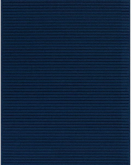 Beverly Rug Non-Slip Modern Runner Rug 2x5 Solid Traditional Rubber Backing Machine Washable Soft Thin Indoor Area Rugs for Living Room Stain Resistant Non Shedding Casual Carpet (2 x 5 Navy Blue)