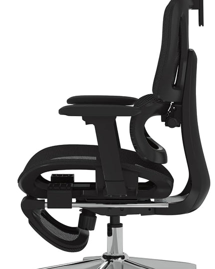 FLEXISPOT ErgoX Premium Ergonomic Office Chair with Footrest- Adjustable 3D Armrests, Dynamic Lumbar Support, Recline & Tilt Function, Mesh Seat, for Home & Office Use,Black