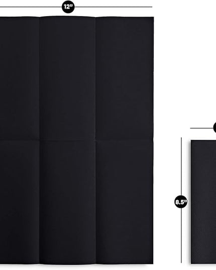 100 Linen-Feel Black Paper Napkins - Decorative Cloth-Like Black Dinner Napkins - Soft And Absorbent. For Kitchen, Party, Wedding, Bathroom Or Any Occasion. (Pack of 100)