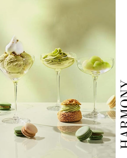 Krosno Champagne Coupes & Glasses | Set of 6 | 8.1 oz | Harmony Collection | Perfect for Home, Restaurants and Parties | Prosecco Glass | Dishwasher Safe | Lead-Free Crystal Glass