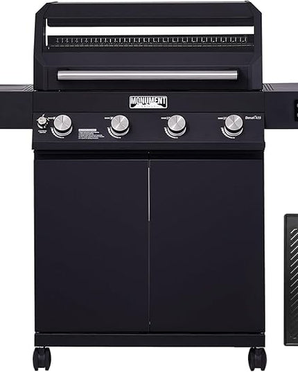 Monument Grills 4-Burner Liquid Propane Gas Smart bbq Grill Denali 425 with Cooking Plate(2 Items)
