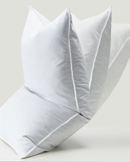 WOLKI Feather Down Alternative Pillows King Size Set of 2, 100% Soft Cotton Shell Bed Pillow, Hotel Sleeping Pillow for Back, Stomach or Side Sleepers 20x36