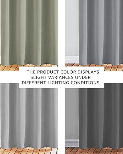NICETOWN Light Gray Blackout Curtains 84 inch Long for Bedroom - Thermal Insulated Solid Grommet Light Blocking Window Curtains & Drapes for Living Room (2 Panels, 52 x 84 Inch, Silver Grey)