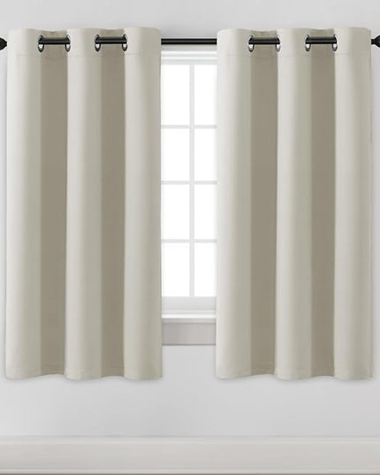 H.VERSAILTEX Blackout Curtains for Bedroom Thermal Insulated Room Darkening Living Room Curtains 63 Inch Long Grommet Privacy Protection Window Curtain Panels/Drapes for Nursery,2 Panels,Ivory/Cream