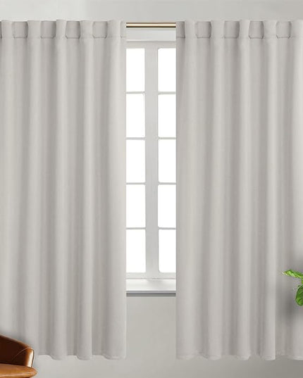 BGment Rod Pocket and Back Tab Blackout Curtains for Bedroom - Thermal Insulated Room Darkening Curtains for Living Room, 2 Window Curtain Panels (42 x 72 Inch, Natural Camel)