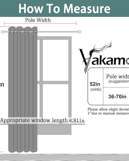 Yakamok 84 Inch Long 100% Blackout Curtains for Bedroom, 2 Thick Layers Thermal Insulated Grommet Total Blackout Drapes with Black Liner for Living Room (52Wx84L,Light Grey, 1 Panel)