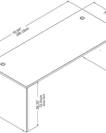 Bush Business Furniture Studio C 72W Computer Desk with Wire Management and Modesty Panel in Platinum Gray, Professional Table for Home Office and Corporate Office