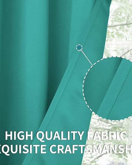 BGment Room Darkening Curtains 54 Inches Long - Grommet Thermal Insulated Drapes Window Treatment Curtains for Bedroom, 2 Panels, 52 x 54 Inch, Teal