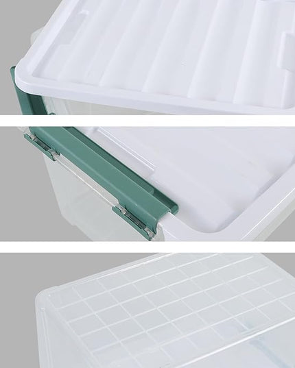 20 Quart Clear Stackable Storage Box, 6-Pack Plastic Storage Container with Latching Lid