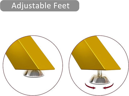 47.24" Rectangular Glass Dining Table Modern Kitchen Glass Top Table for 4 with Gold Metal Legs, Clear Dining Table Kitchen Table for Home Office Dining Room