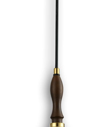 Modern Amber Glass Pendant Light, 5.25"x11.7" Elongated Hanging Fixture with Wood Grip & Brass Accent, 15"-72" Adjustable Line, E26 Socket – Golden Amber Rectangular