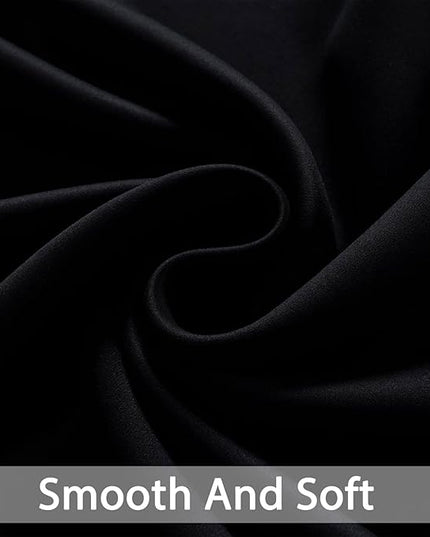 Yakamok Blackout Room Darkening Curtain Panel - Window Treatment Panel for Home Theater, Noise Reducing Drape/Drapery, 52 inches Wide by 84 inches Long, 1 Piece, Black