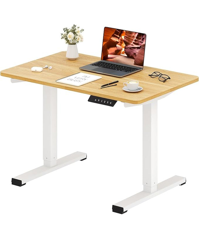 Small Adjustable Stand Up Desk for Children,One-Piece Standing Desk 31.5 x 19.7 Inch, Home Office Desk Computer Workstation, Maple