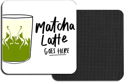 Square Matcha Latte Coasters for Drinks, Funny Drink Coasters Set of 2, Matcha Coaster for Home Office Table Kitchen Desk Decor Beer Bar, Birthday Gifts for Women Men Mom Matchas Lover